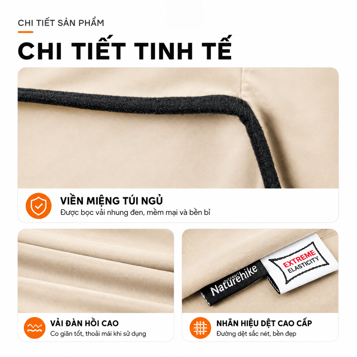 Túi Ngủ Co Giãn Naturehike NH17N002-D Siêu Nhẹ Gấp Gọn – Túi Ngủ Camping Du Lịch Mềm Mại, Thoáng Khí