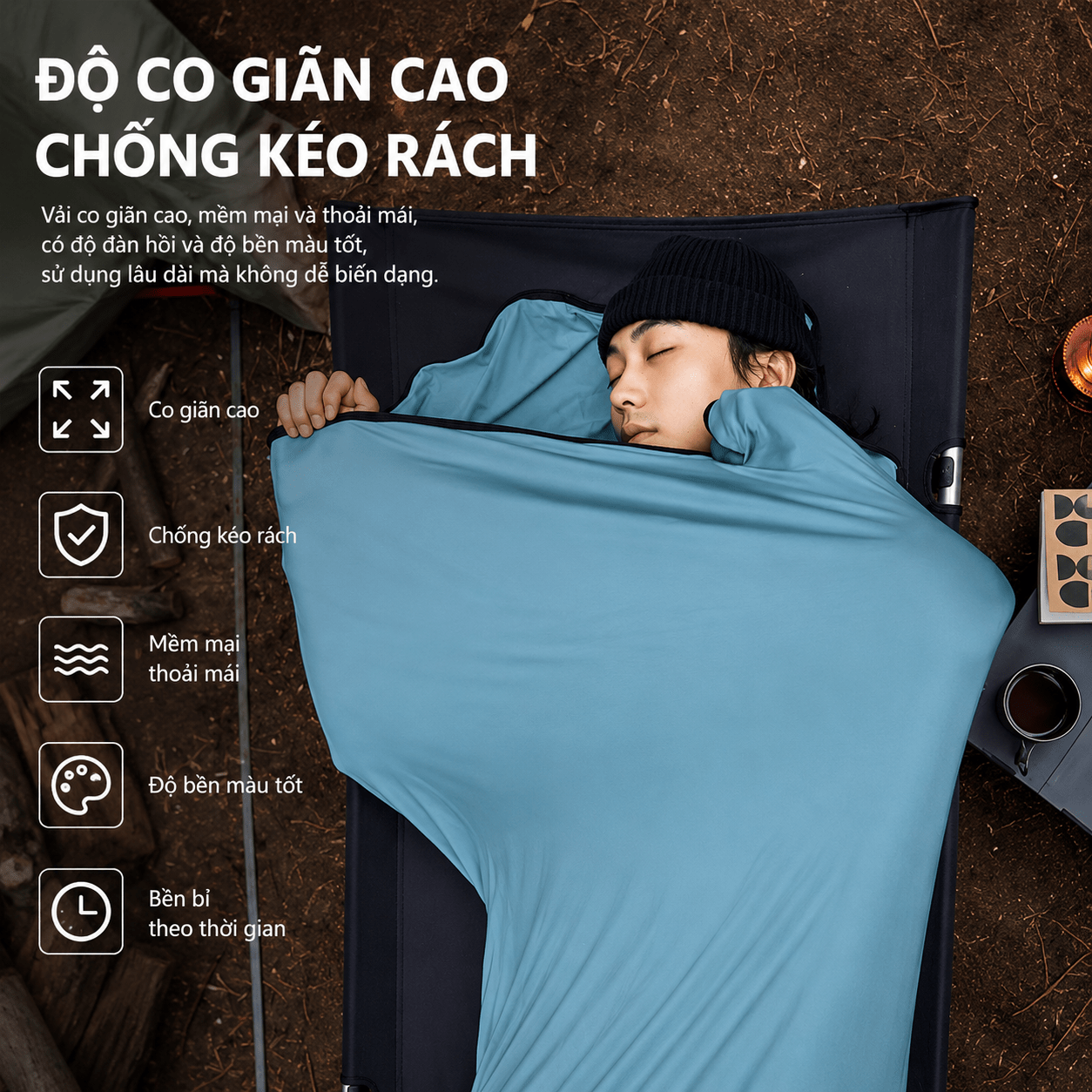 Túi Ngủ Co Giãn Naturehike NH17N002-D Siêu Nhẹ Gấp Gọn – Túi Ngủ Camping Du Lịch Mềm Mại, Thoáng Khí