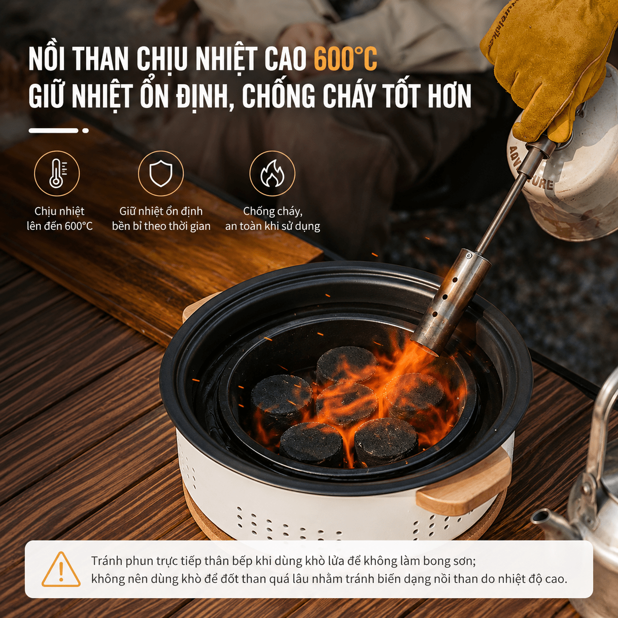 Bếp Nướng Than Hoa Naturehike Để Bàn Tròn 30cm, Bếp Nướng BBQ Camping Dã Ngoại CNK2550CF010