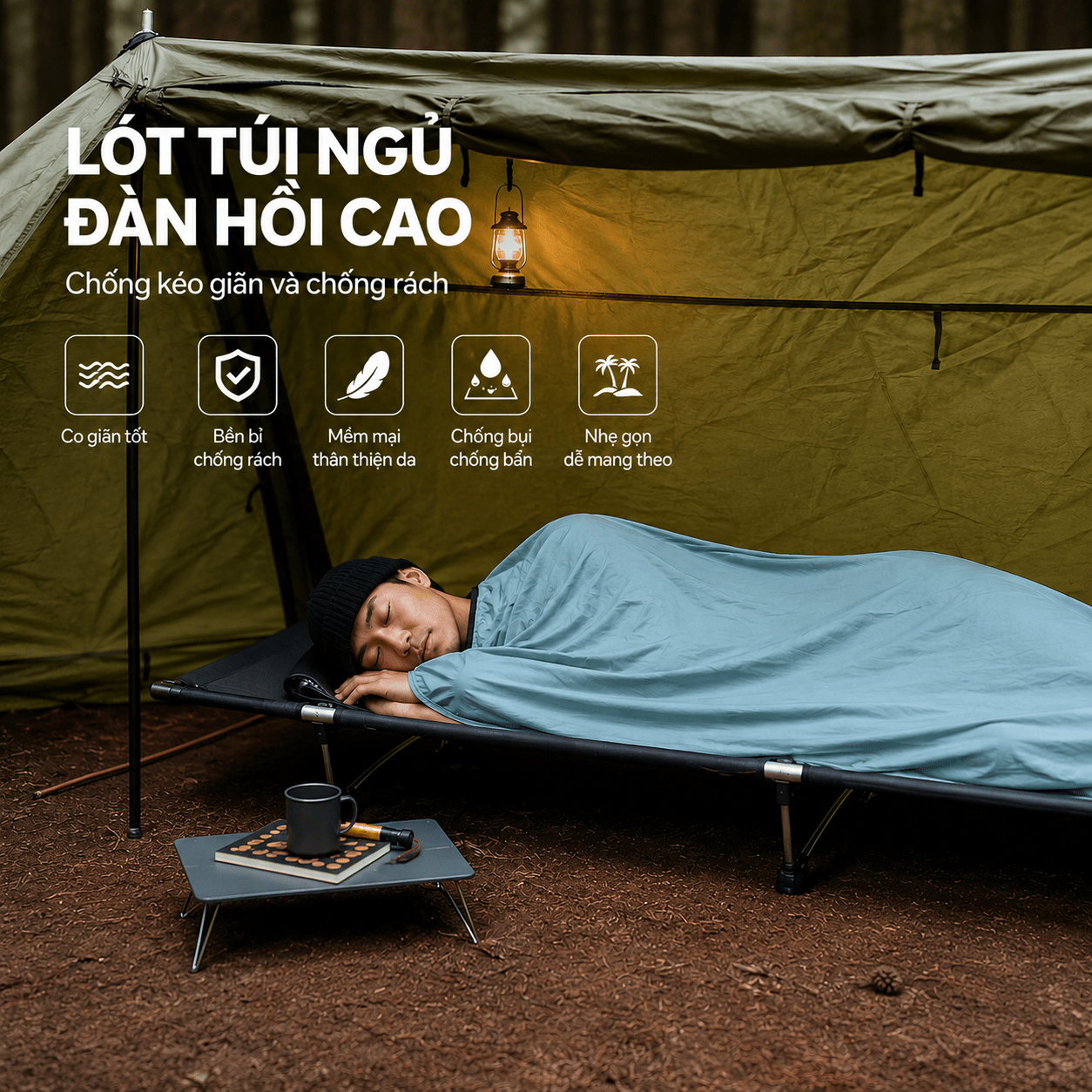 Túi Ngủ Co Giãn Naturehike NH17N002-D Siêu Nhẹ Gấp Gọn – Túi Ngủ Camping Du Lịch Mềm Mại, Thoáng Khí
