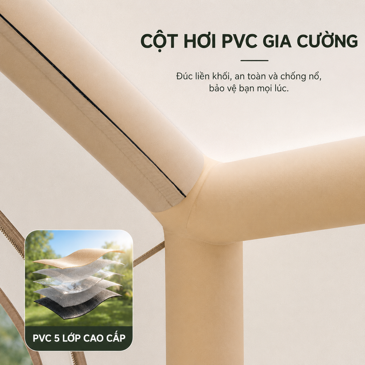 Lều Hơi Naturehike Village 6.0 CNK2650WS037 - Lều Cắm Trại Gia Đình Bơm Hơi Chống Nước 3000mm, Chống UV UPF50+(Tặng kèm thảm lót)