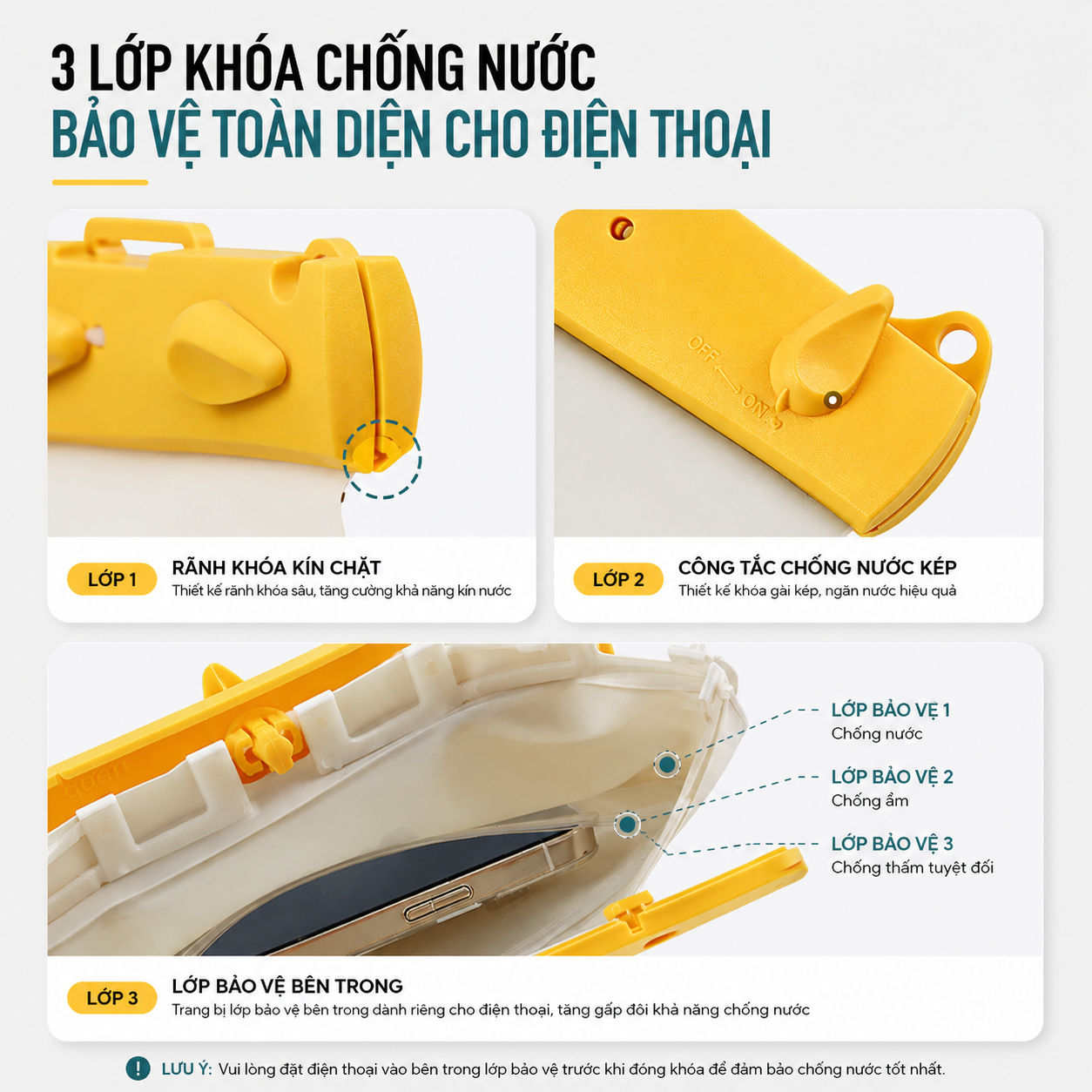 Túi Chống Nước Naturehike 2.6L/5.6L Đựng Điện Thoại, Túi Đeo Chéo Đi Biển Chèo SUP PVC CNK2300BS016
