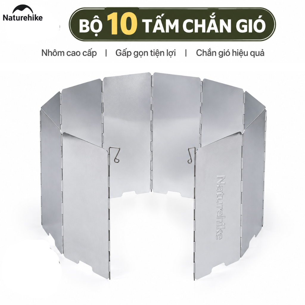 Tấm chắn gió dã ngoại Naturehike - Nhẹ, bền, gấp gọn, nấu ăn ngoài trời NH20CJ008
