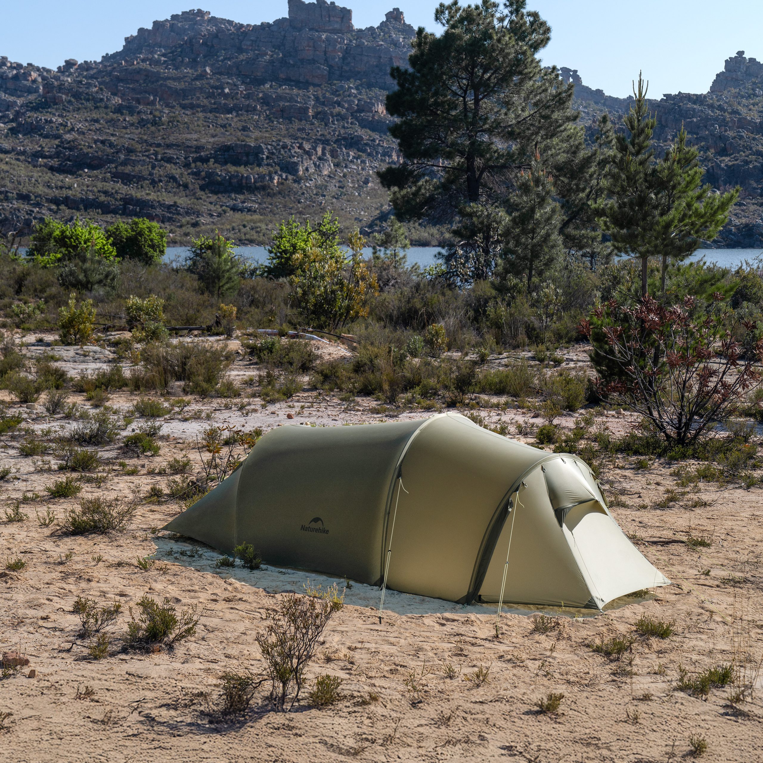 Lều Đường Hầm Naturehike 3 Người Siêu Nhẹ, Lều Camping 4 Mùa Nylon 15D Chống Thấm CNK2450WS036