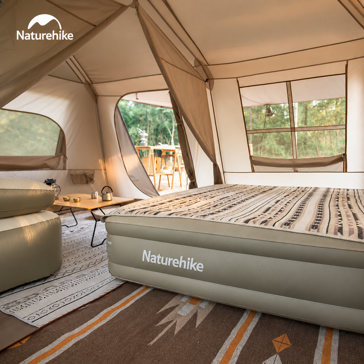 Lều Cắm Trại Naturehike Village 13 Tự Động, Lều Gia Đình 4-6 Người Rộng Rãi, Oxford 210D Tiblack Chống Nắng CNH22ZP004