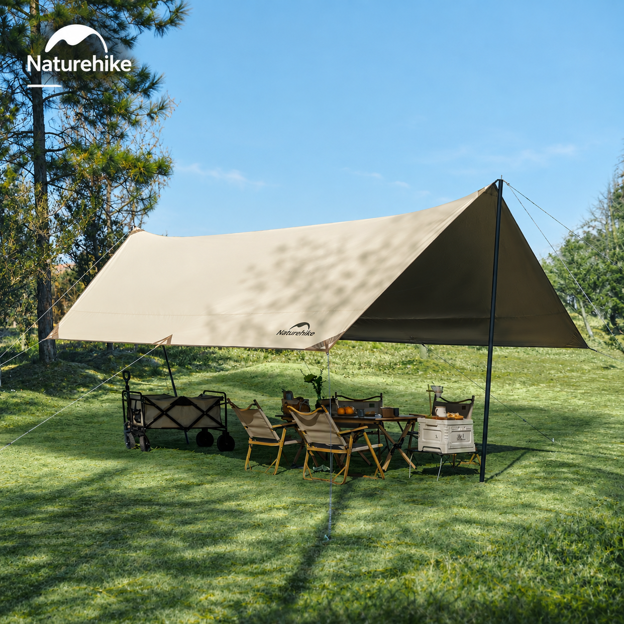 Cột Chống Tăng Naturehike – Cột Dựng Tarp Camping Thép Gấp Gọn, Khóa Bấm Chắc Chắn CNK2550PJ010