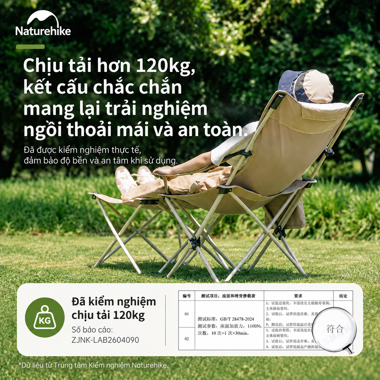 Ghế Thư Giãn 2 Trong 1 Naturehike – Ngả Lưng Gác Chân CNK2650JJ015