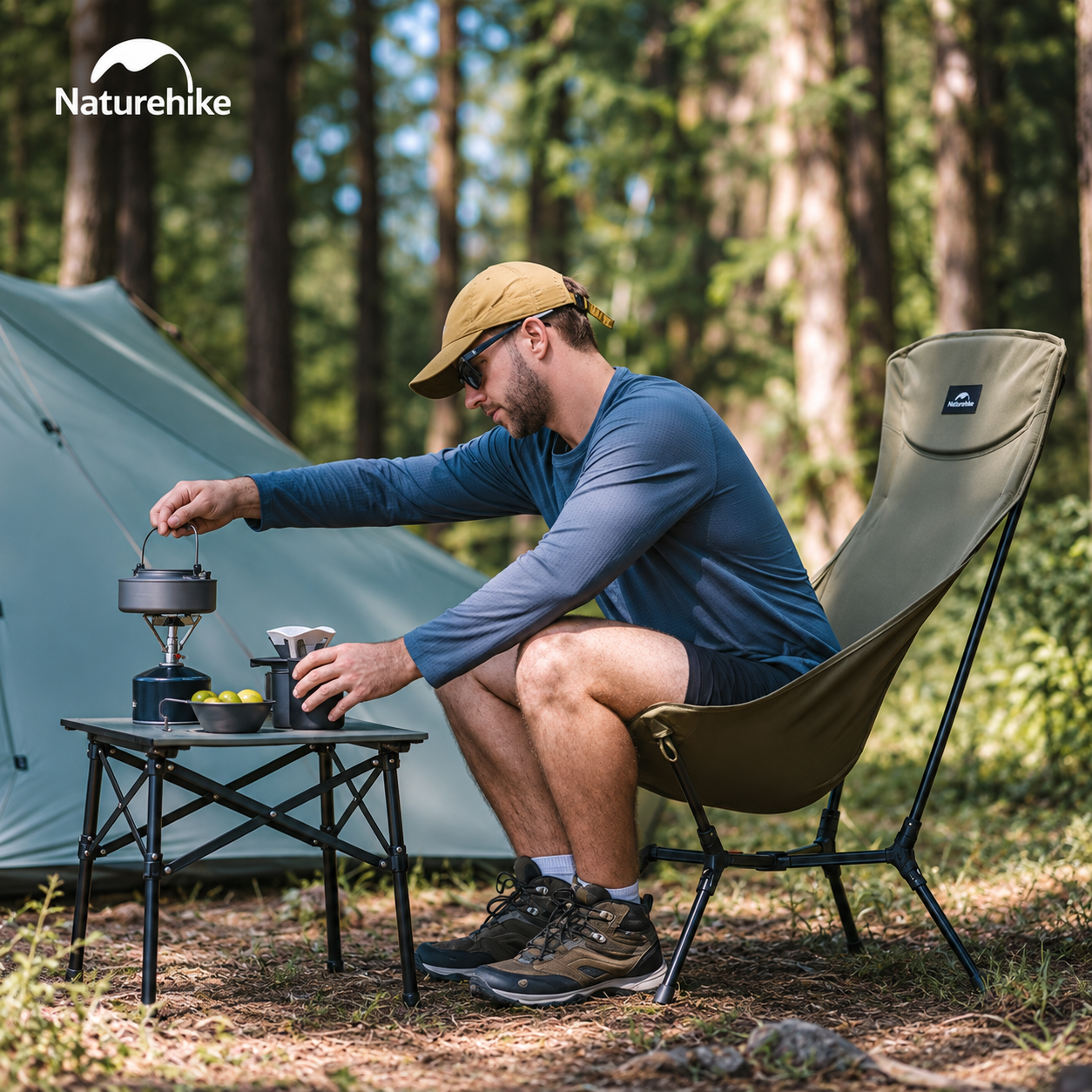 Ghế Dã Ngoại Naturehike YL01 – Tựa Lưng Cao, Đệm Êm, Gấp Gọn CNK2550JJ013
