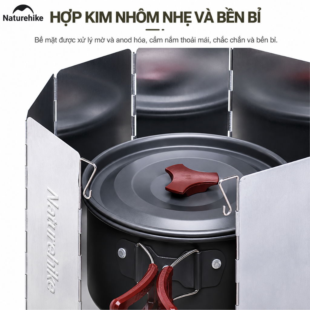 Tấm chắn gió dã ngoại Naturehike - Nhẹ, bền, gấp gọn, nấu ăn ngoài trời NH20CJ008