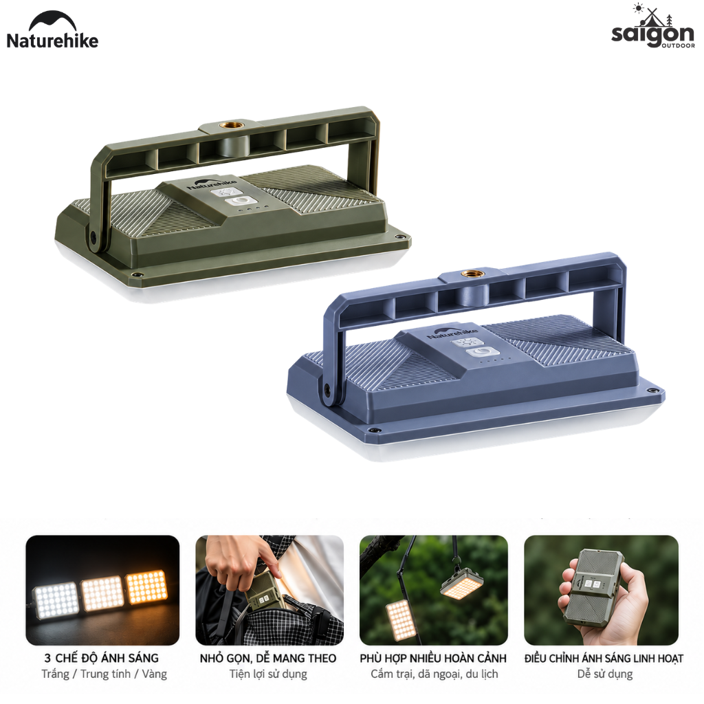 Đèn Cắm Trại Naturehike Star Air – 800LM | 5000mAh | 3 Màu Ánh Sáng CNK2650ZM010