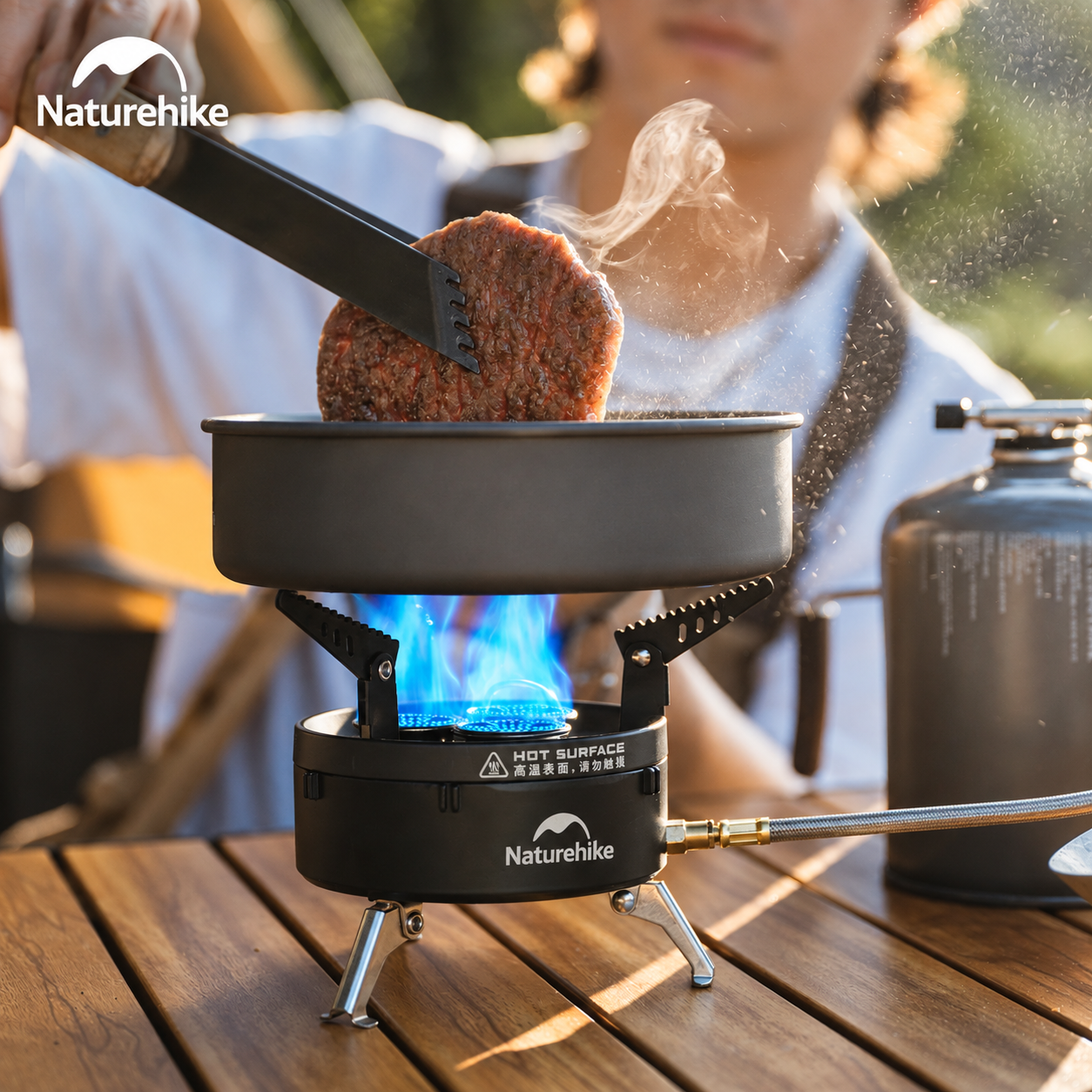 Bếp gas dã ngoại Naturehike - 3 đầu đốt, công suất lớn CNK2450CF019