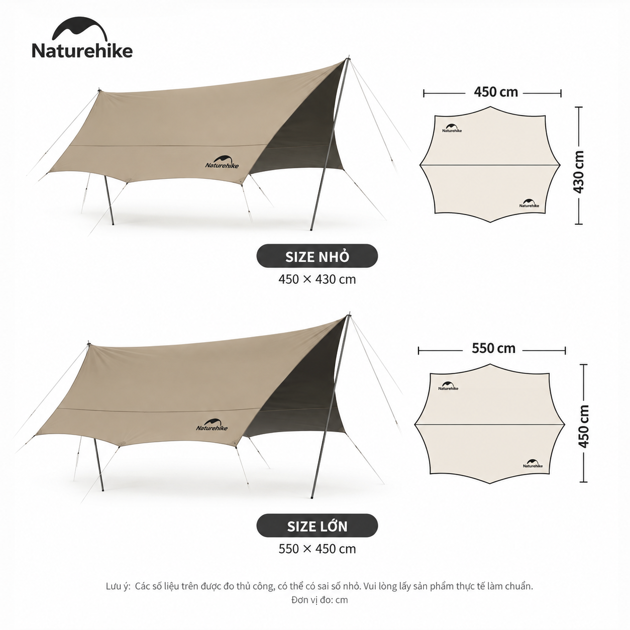 Tăng Che Nắng Naturehike Bát Giác – 8–18 Người, UPF50+, PU2000+CNK2350WS015