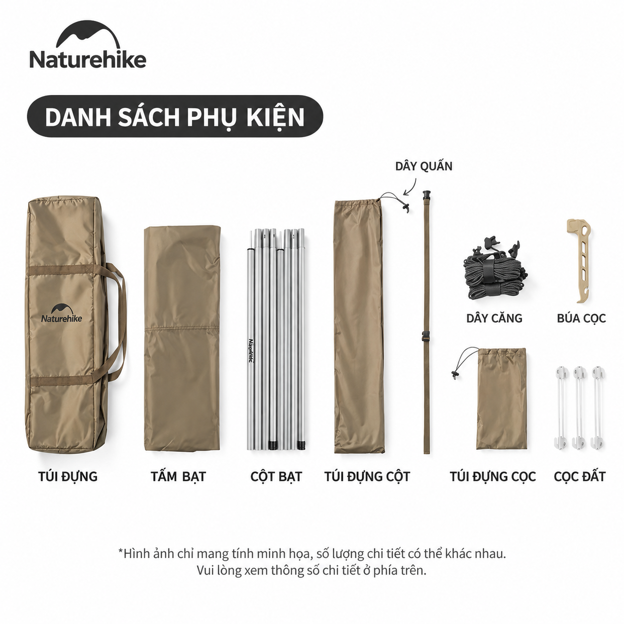Tăng Che Nắng Naturehike Bát Giác – 8–18 Người, UPF50+, PU2000+CNK2350WS015
