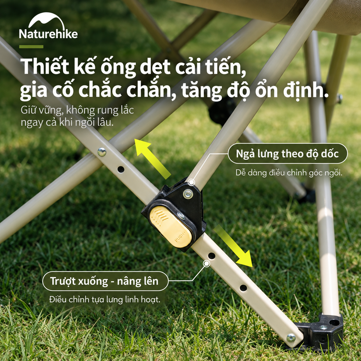 Ghế Thư Giãn 2 Trong 1 Naturehike – Ngả Lưng Gác Chân CNK2650JJ015