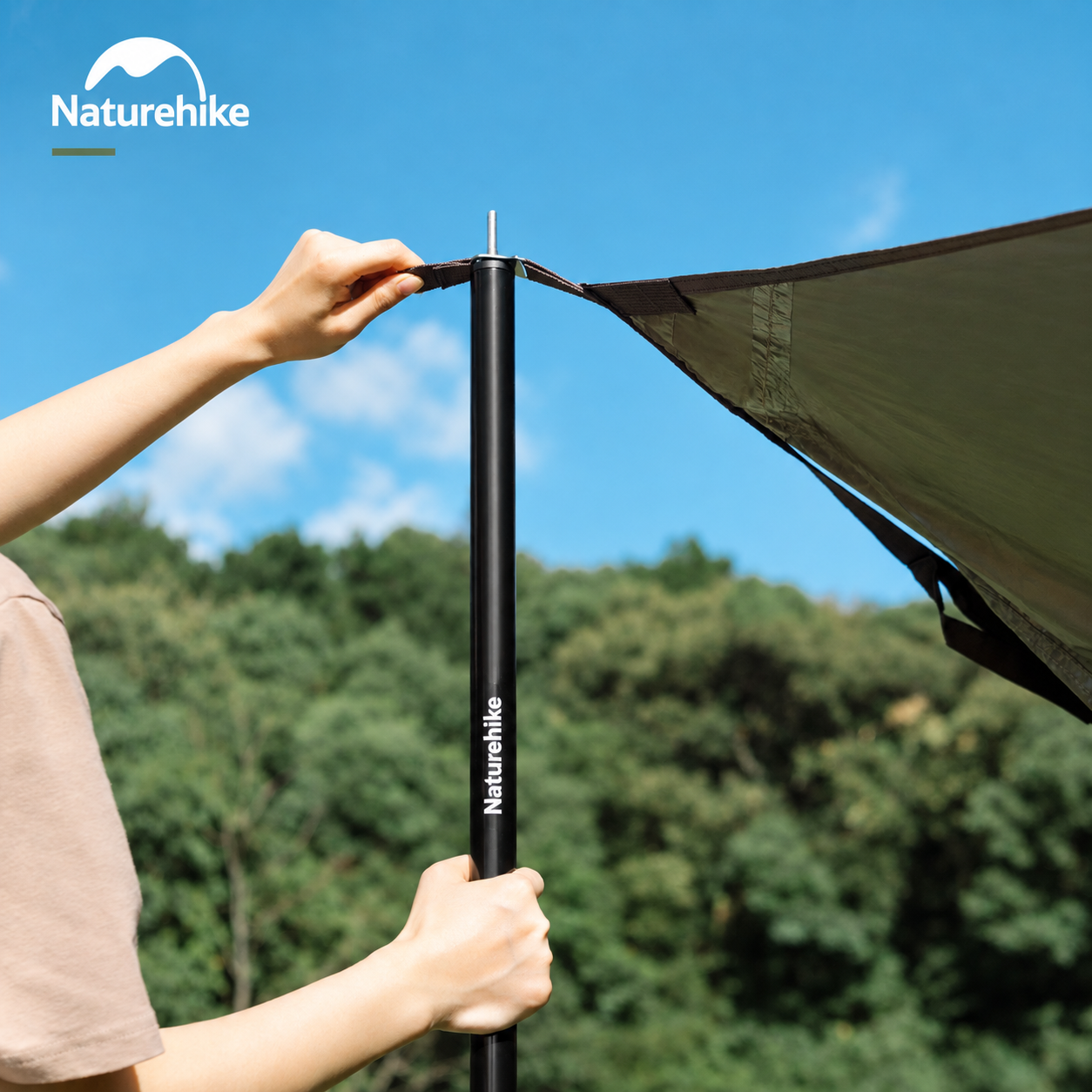 Cột Chống Tăng Naturehike – Cột Dựng Tarp Camping Thép Gấp Gọn, Khóa Bấm Chắc Chắn CNK2550PJ010