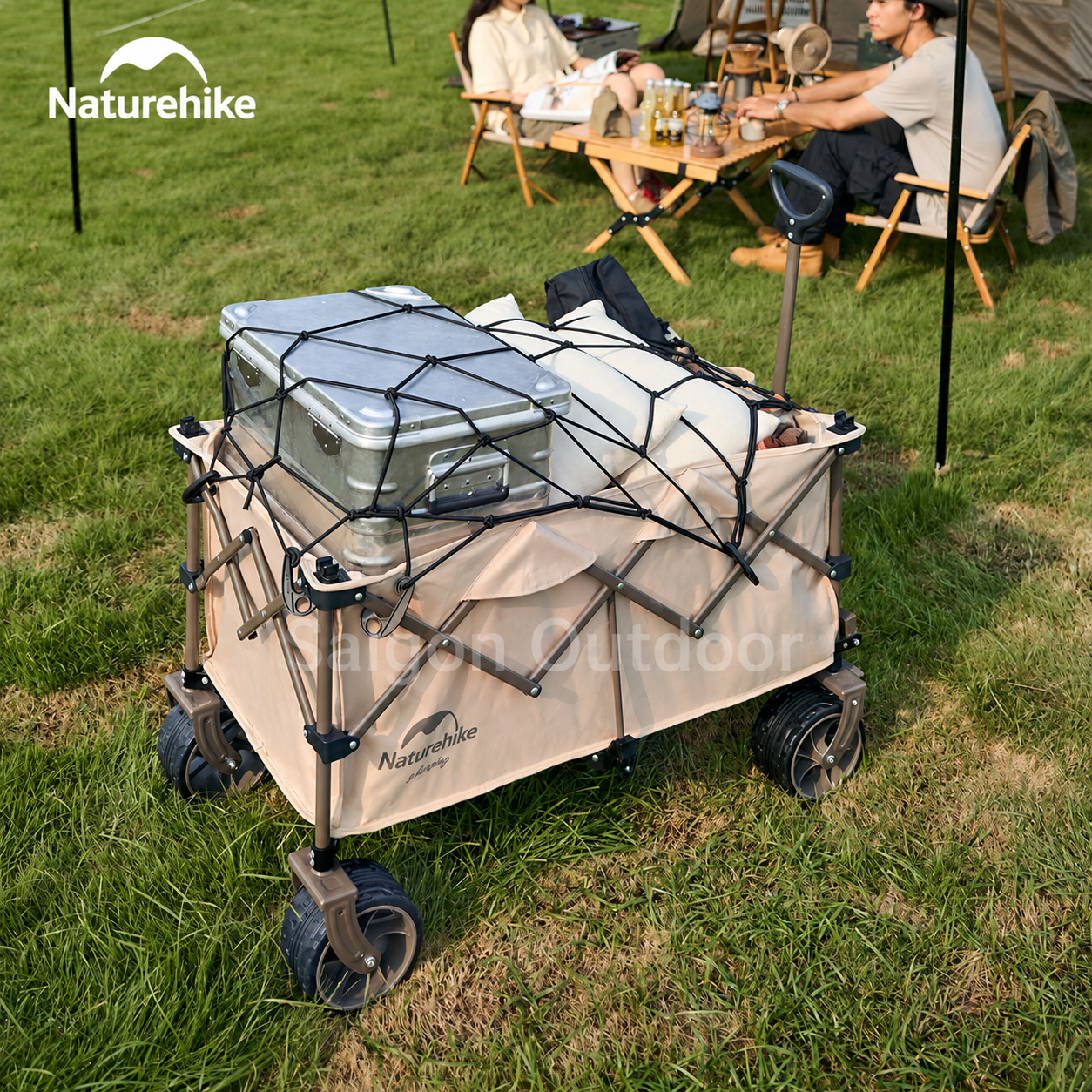 Lưới Cố Định Gắn Xe Kéo Naturehike - Lưới Chằng Hành Lý Dã Ngoại, 8 Móc Cố Định NH22PJ001