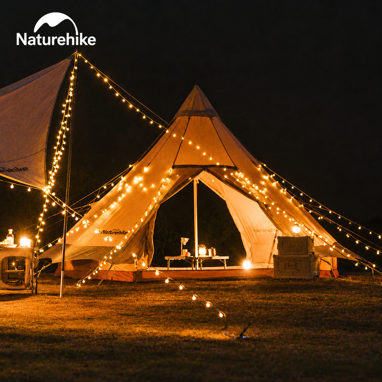 Dây Đèn Trang Trí Naturehike 10M – 80 Bóng LED, 9 Chế Độ Ánh Sáng, Đèn Camping CNH22DQ028