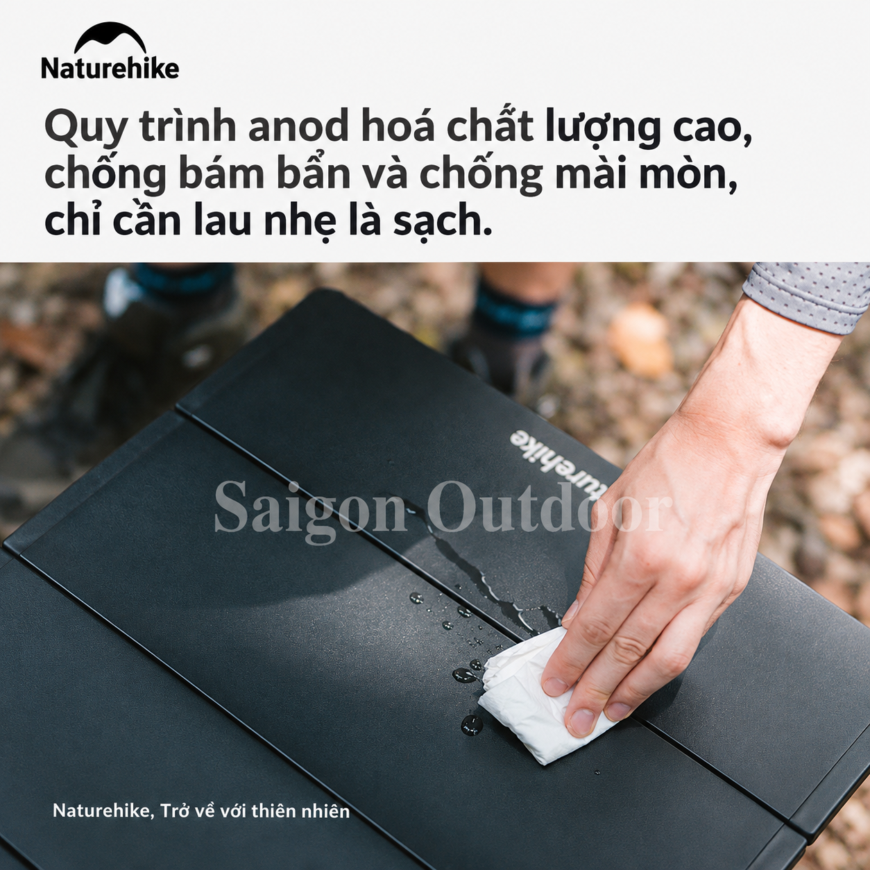 Bàn Gấp Dã Ngoại Naturehike YL01 – Hợp Kim Nhôm, Siêu Gọn Nhẹ, Khung Chữ X CNK2550JJ021