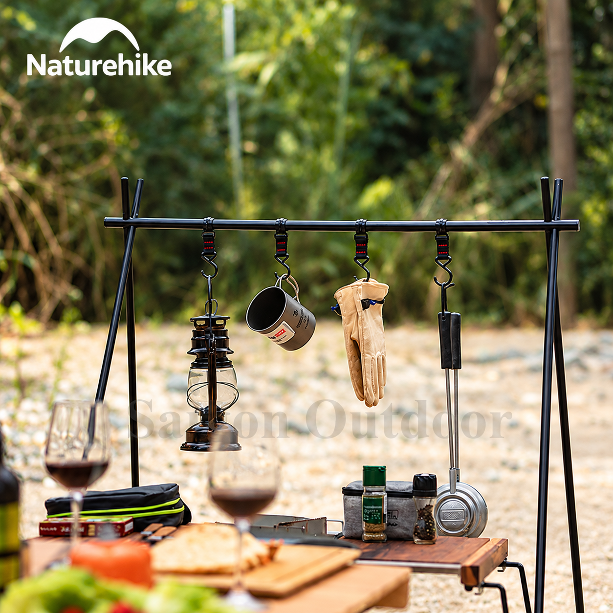 Giá Treo Đồ Dã Ngoại Naturehike Khung Chữ A – Kệ Treo Dụng Cụ Camping, Nấu Nướng BBQ NH19PJ082