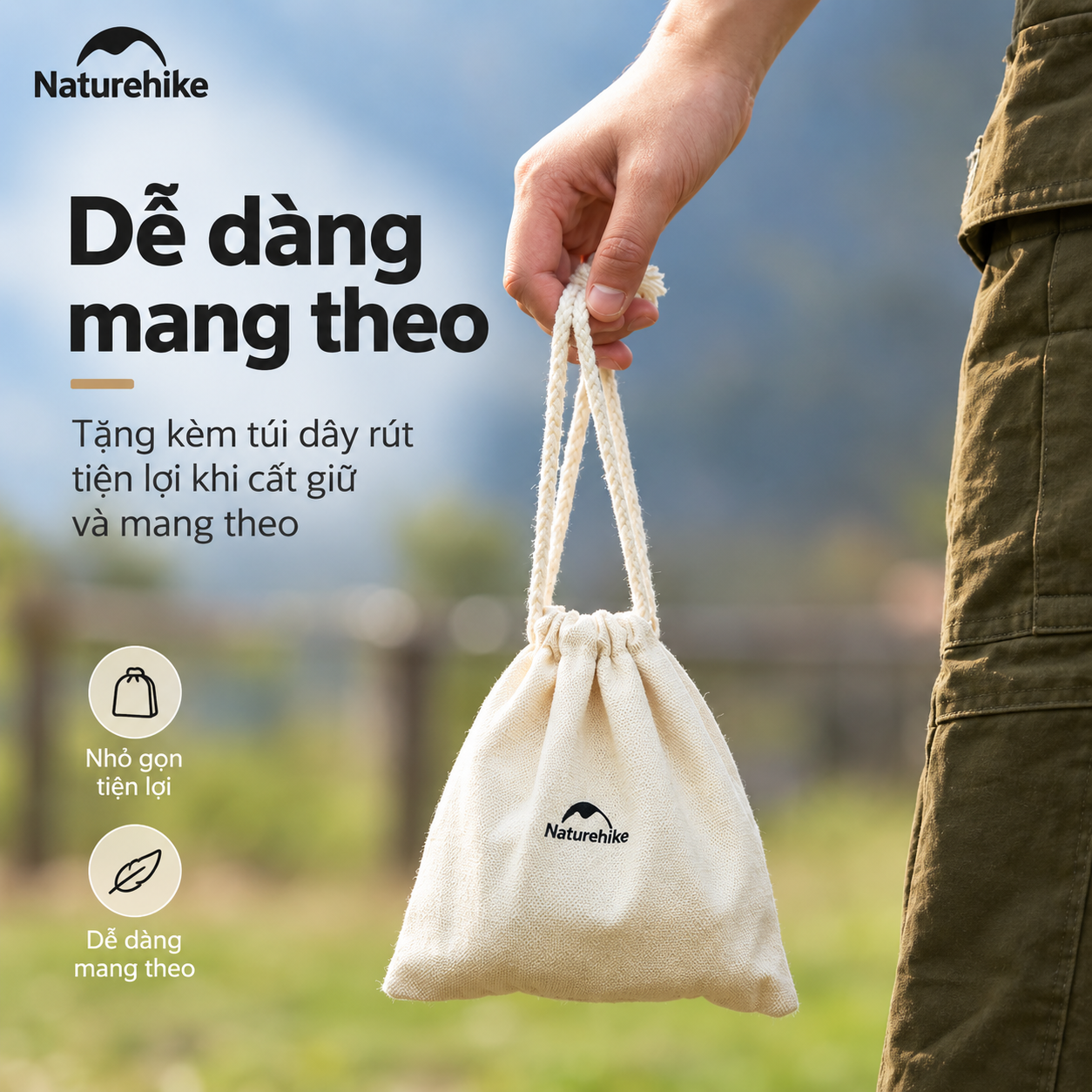 Dây Đèn Trang Trí Naturehike 10M – 80 Bóng LED, 9 Chế Độ Ánh Sáng, Đèn Camping CNH22DQ028