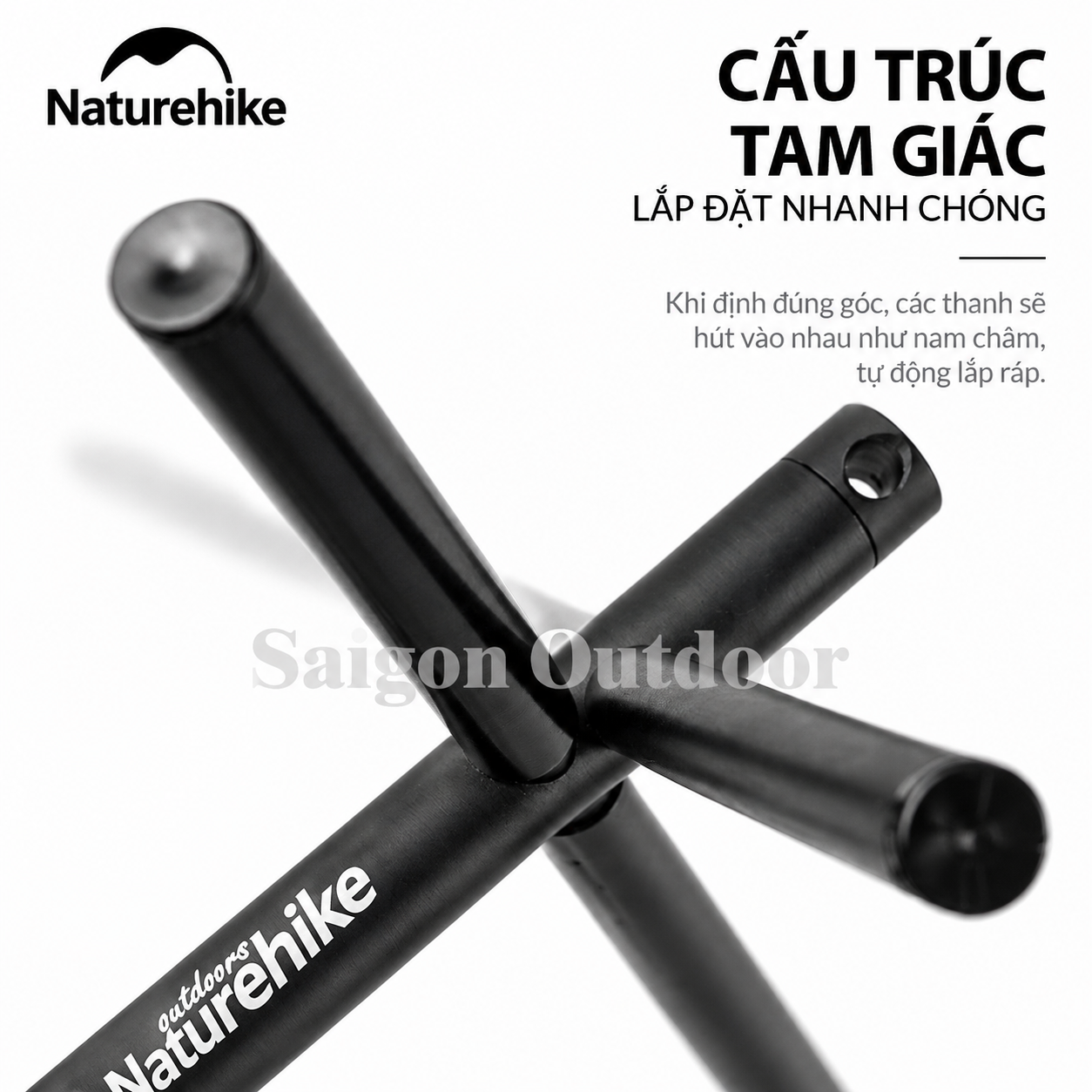 Giá Treo Đồ Dã Ngoại Naturehike Khung Chữ A – Kệ Treo Dụng Cụ Camping, Nấu Nướng BBQ NH19PJ082