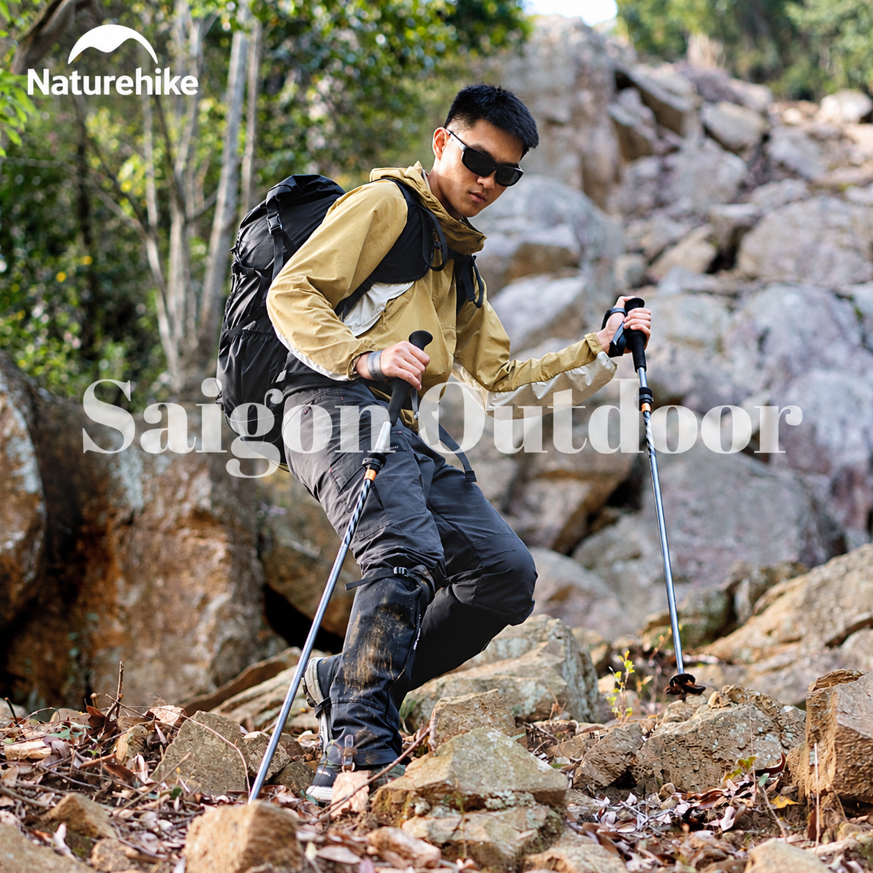 Gậy Trekking Naturehike Gale Trek – Gấp Gọn, Tay Cầm Công Thái Học, Hỗ Trợ Leo Núi & Hiking CNK2450DS013