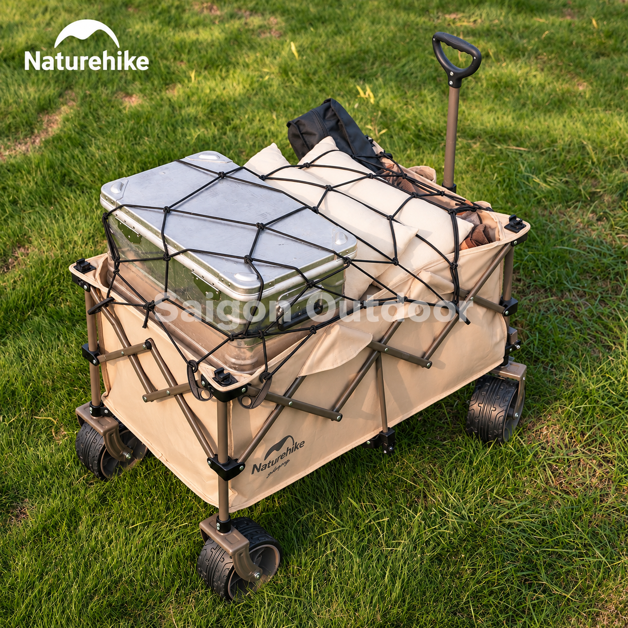 Lưới Cố Định Gắn Xe Kéo Naturehike - Lưới Chằng Hành Lý Dã Ngoại, 8 Móc Cố Định NH22PJ001