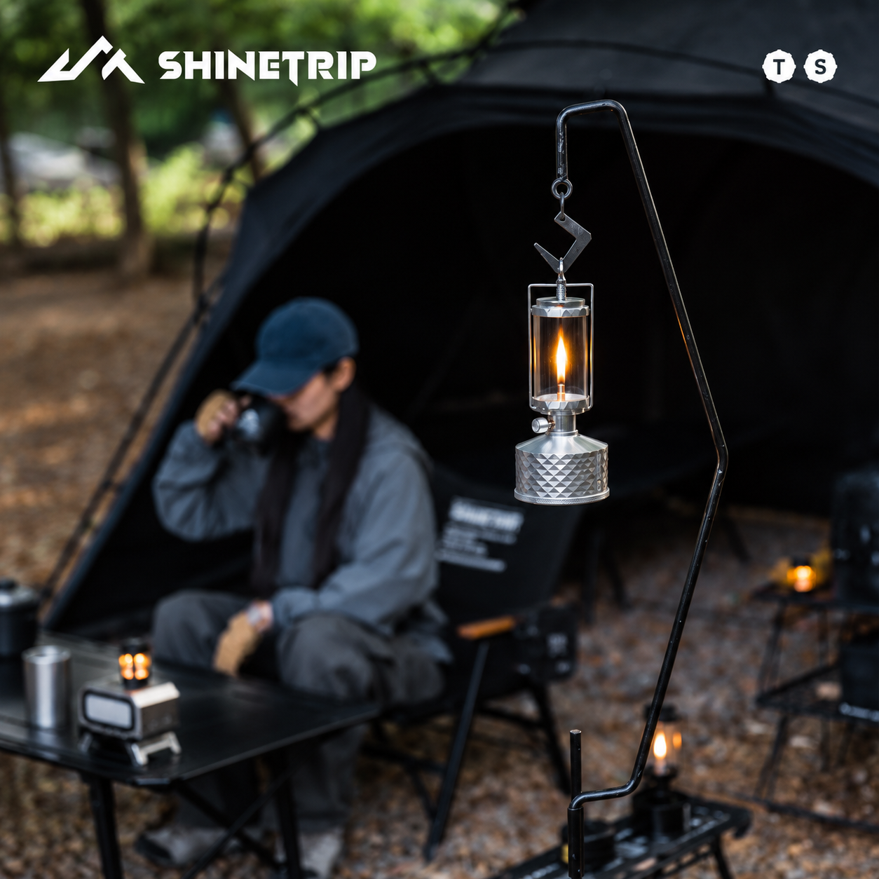 Đèn Gas Dã Ngoại ShineTrip #05 – Đèn Camping Tactical Ánh Lửa Ấm, 2 Kích Thước
