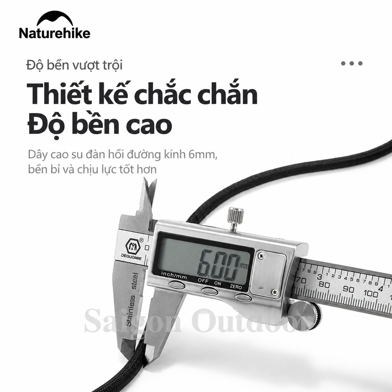 Lưới Cố Định Gắn Xe Kéo Naturehike - Lưới Chằng Hành Lý Dã Ngoại, 8 Móc Cố Định NH22PJ001