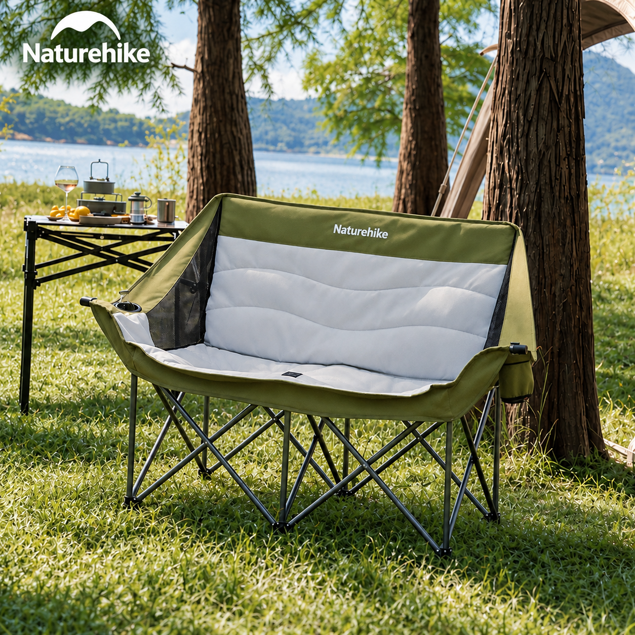 Ghế Đôi Naturehike ComfortMax Star T02 – Ghế Camping 2 Người, Đệm Êm Ái, Khung Thép Chắc Chắn CNK2650JJ016