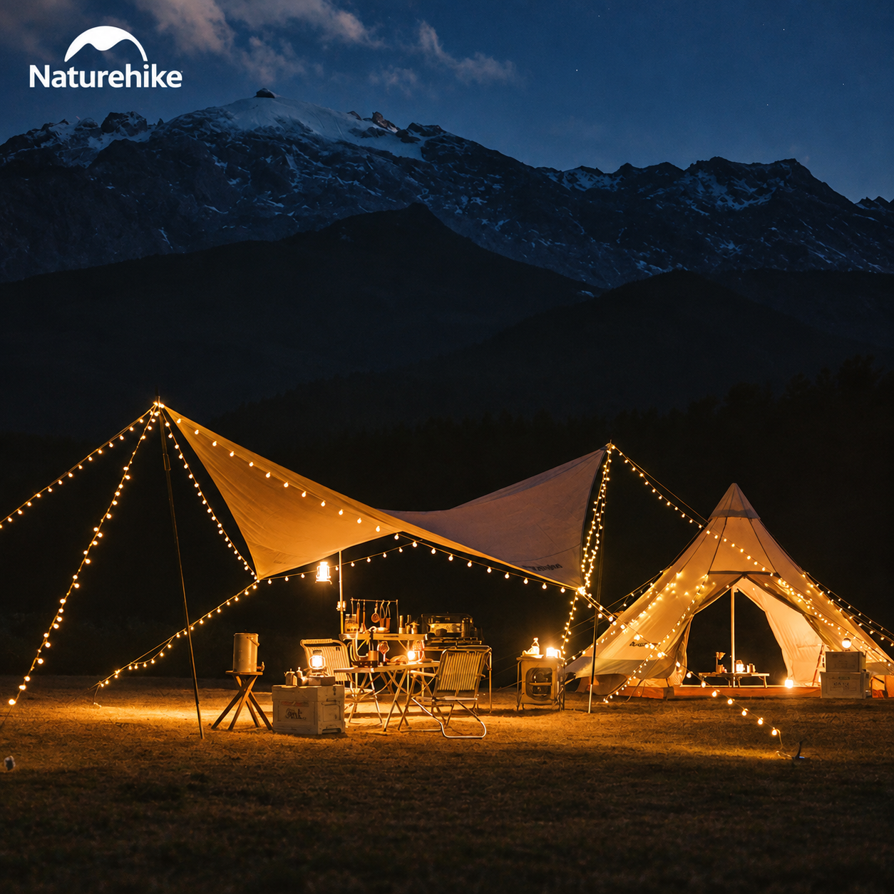 Dây Đèn Trang Trí Naturehike 10M – 80 Bóng LED, 9 Chế Độ Ánh Sáng, Đèn Camping CNH22DQ028