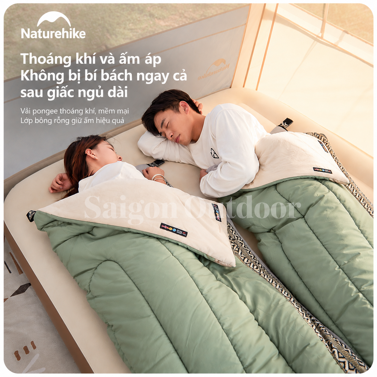 Túi Ngủ Dã Ngoại Naturehike L150 – Siêu Nhẹ, Chần Bông Êm Ái, Ấm Áp, Gấp Gọn NH20MSD05