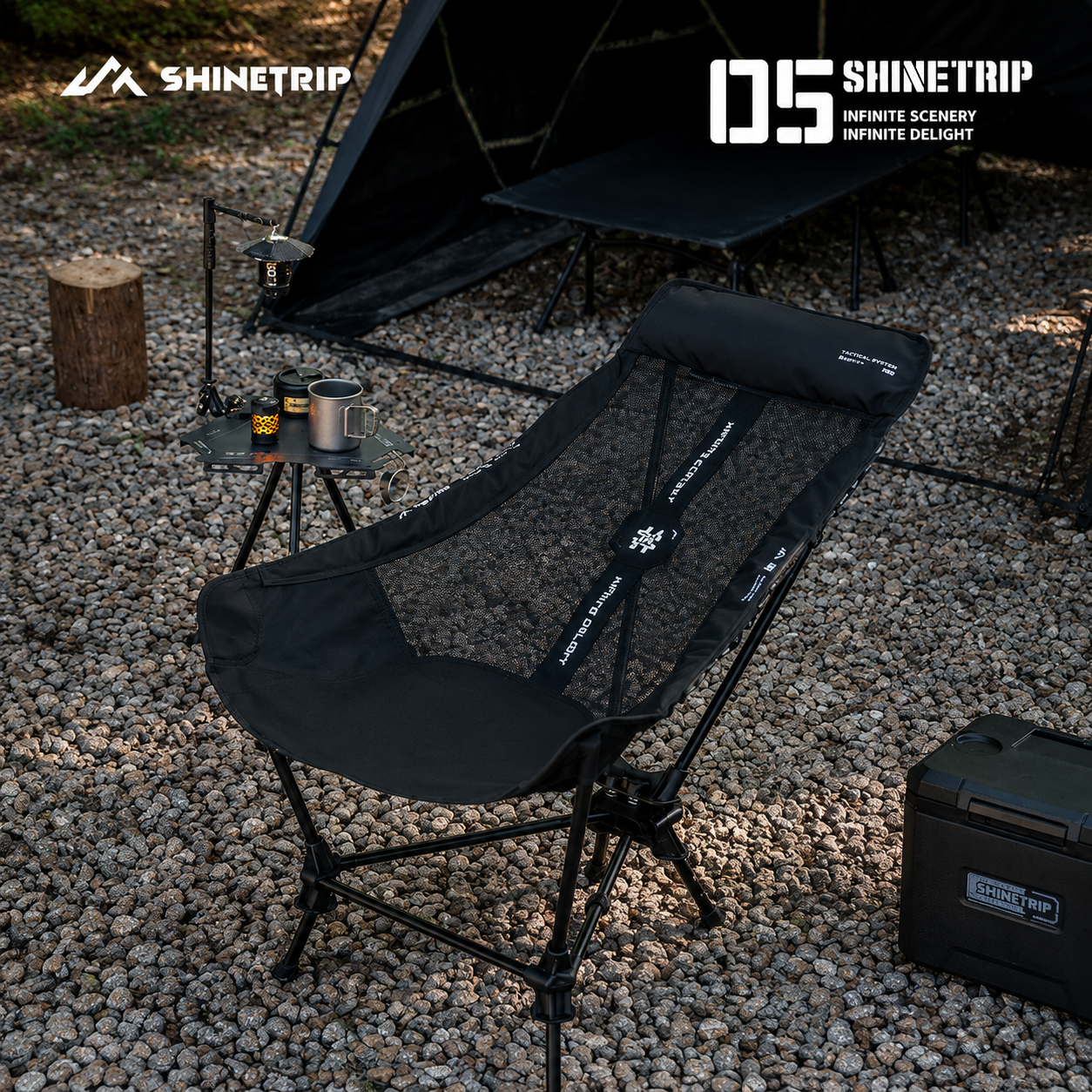 Ghế Camping Đung Đưa ShineTrip #05 – Ghế Thư Giãn Ngả Lưng, Khung Nhôm