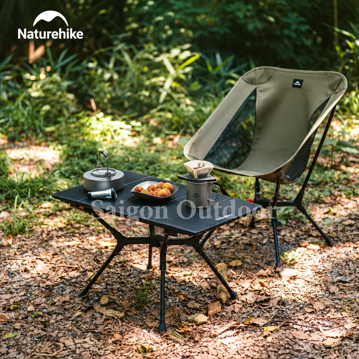 Bàn Gấp Dã Ngoại Naturehike YL01 – Hợp Kim Nhôm, Siêu Gọn Nhẹ, Khung Chữ X CNK2550JJ021