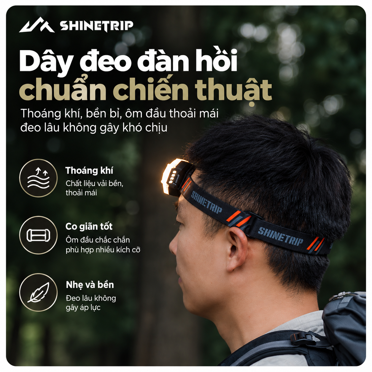 Đèn Camping Đa Năng ShineTrip #05 – 1000LM | Pin 1100mAh | 7 Chế Độ Sáng | Cảm Biến Vẫy Tay | Xoay 180°