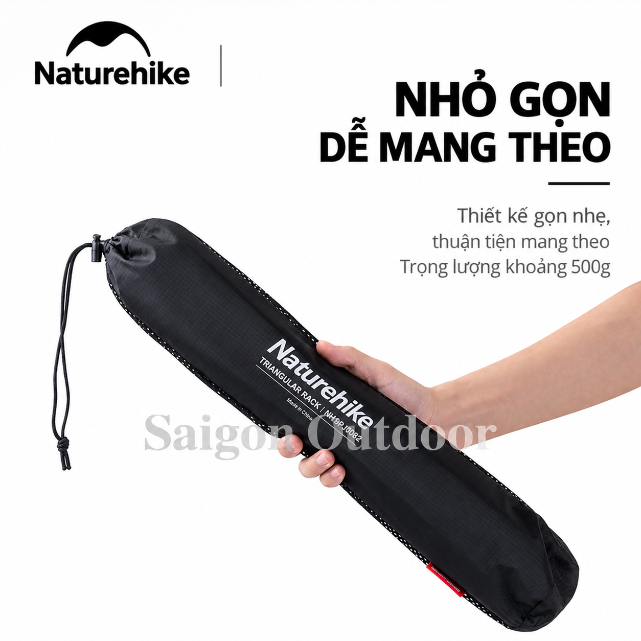 Giá Treo Đồ Dã Ngoại Naturehike Khung Chữ A – Kệ Treo Dụng Cụ Camping, Nấu Nướng BBQ NH19PJ082