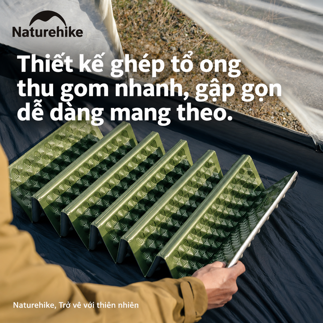 Đệm Tổ Ong Naturehike IXPE Phủ Nhôm – Cách Nhiệt, Gấp Gọn, Siêu Nhẹ CNK2650WS010