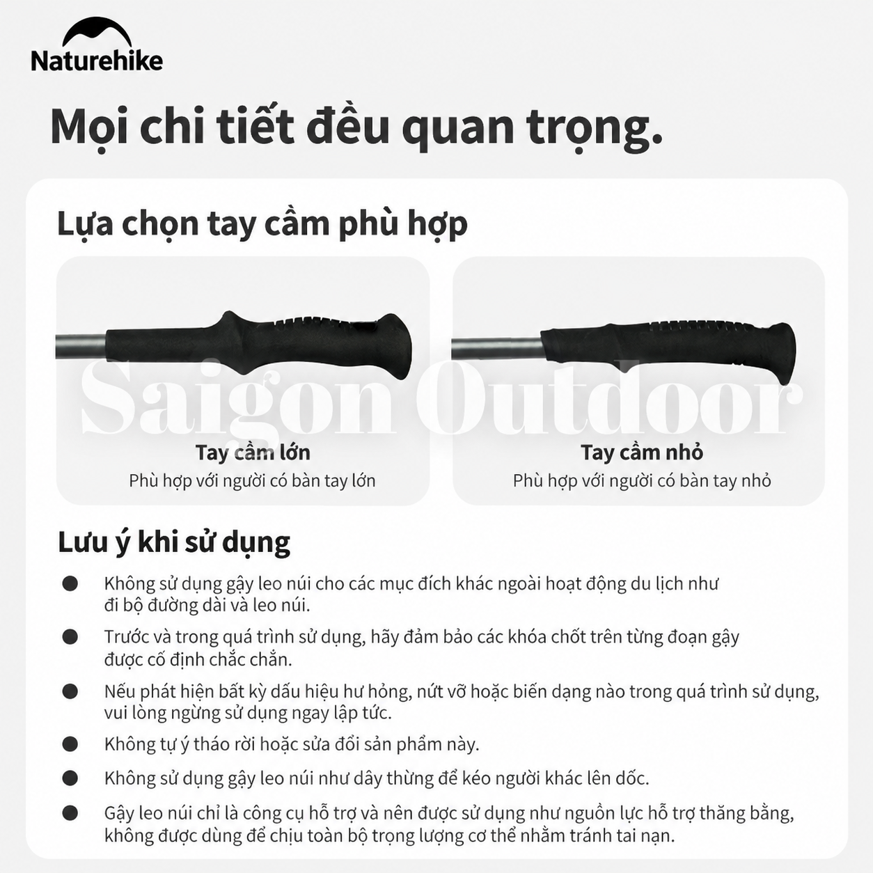 Gậy Trekking Naturehike Gale Trek – Gấp Gọn, Tay Cầm Công Thái Học, Hỗ Trợ Leo Núi & Hiking CNK2450DS013