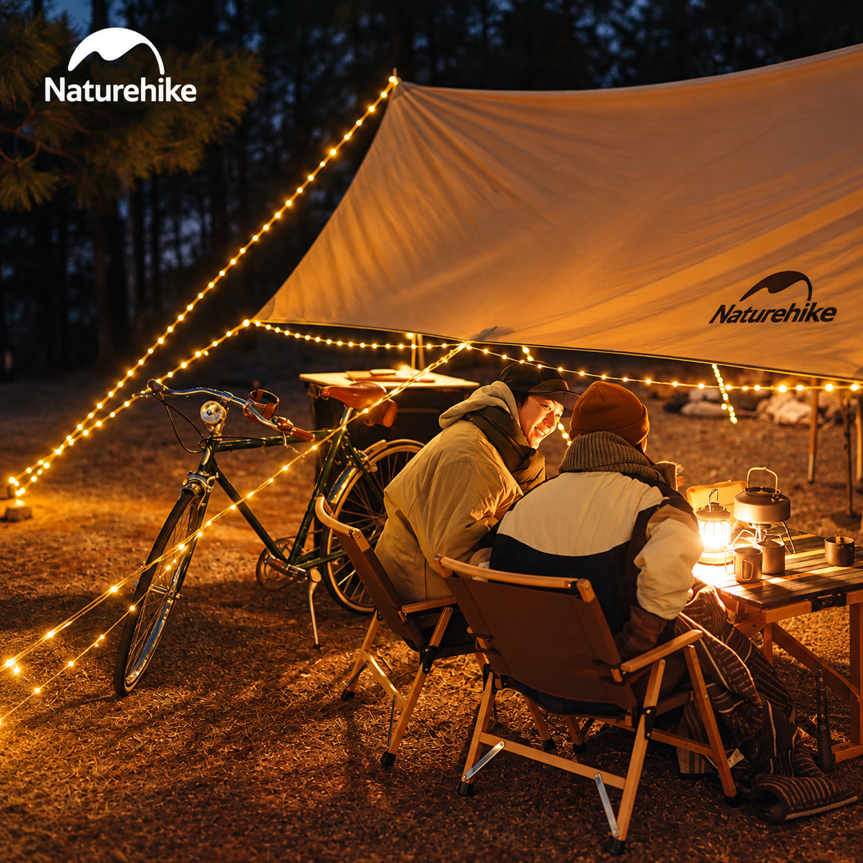 Đèn Dây Cắm Trại Naturehike 10M – 100 LED, 8 Chế Độ Sáng, Pin AAA, Chống Nước IP44 CNH22DQ019