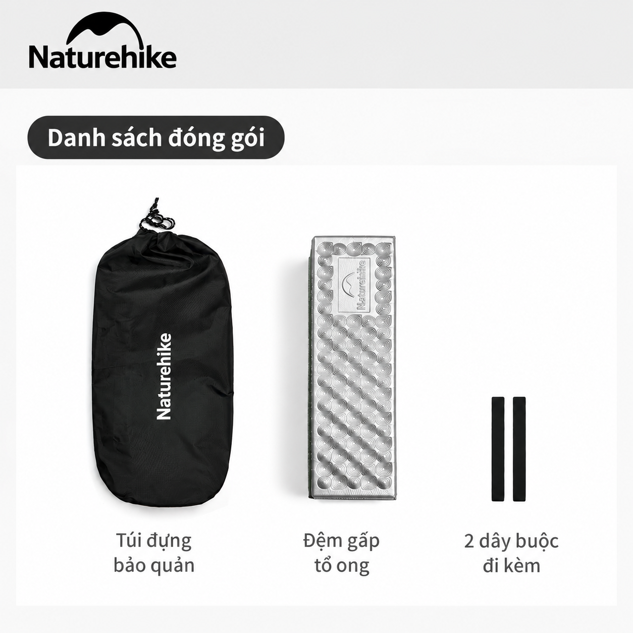 Đệm Tổ Ong Naturehike IXPE Phủ Nhôm – Cách Nhiệt, Gấp Gọn, Siêu Nhẹ CNK2650WS010