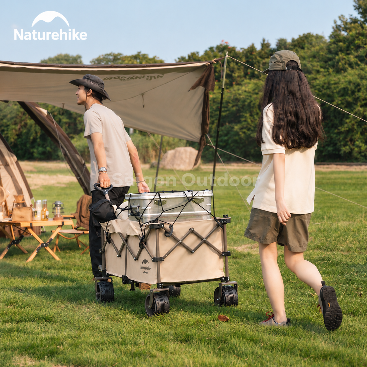 Lưới Cố Định Gắn Xe Kéo Naturehike - Lưới Chằng Hành Lý Dã Ngoại, 8 Móc Cố Định NH22PJ001