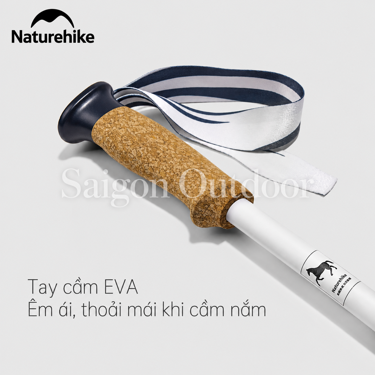 Bộ Gậy Trekking Carbon Naturehike Kỷ Niệm 15 Năm – 2 Gậy Leo Núi 120–135cm Kèm Đèn Đội Đầu CNK2550HY010