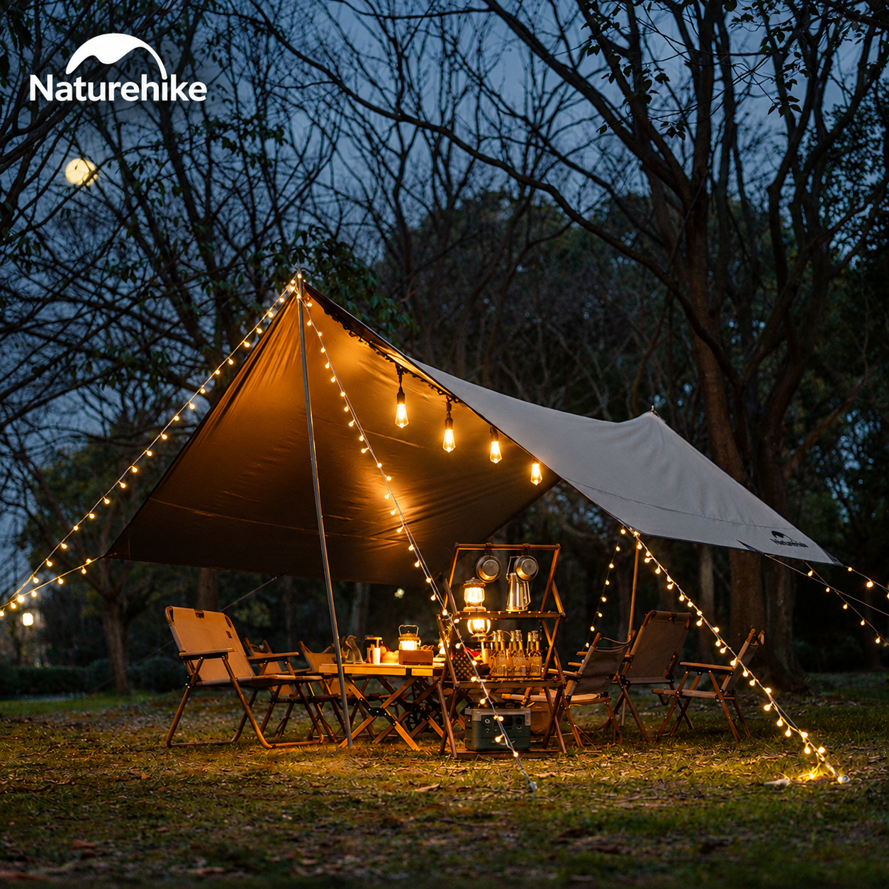 Dây Đèn Trang Trí Naturehike 10M – 80 Bóng LED, 9 Chế Độ Ánh Sáng, Đèn Camping CNH22DQ028