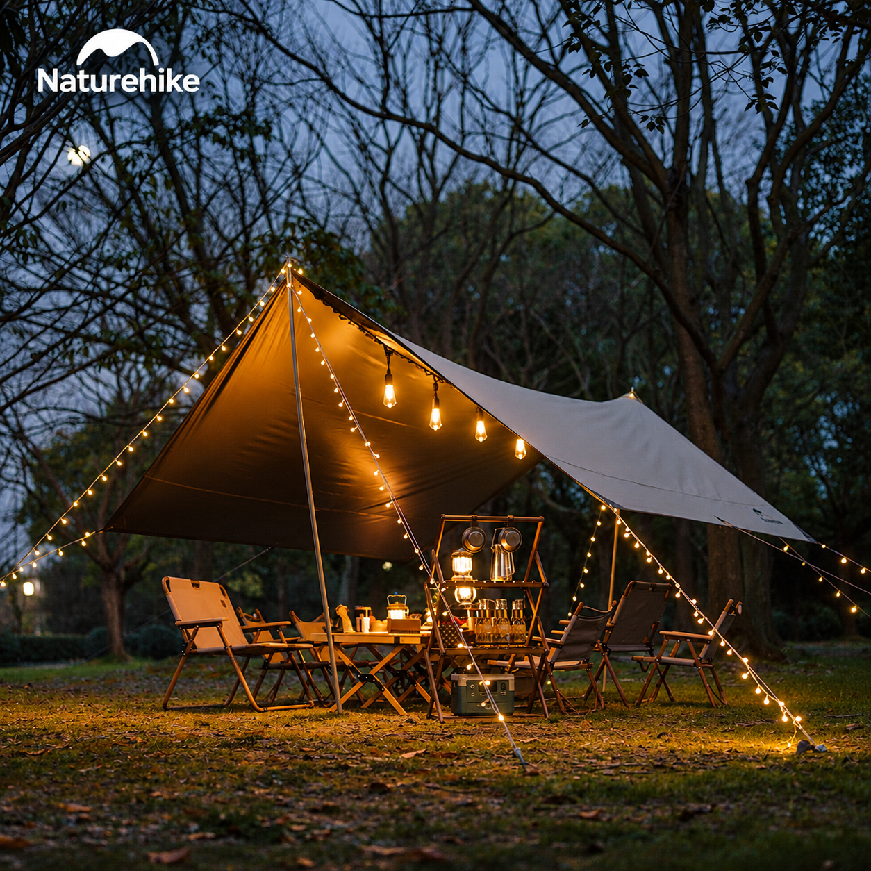 Dây Đèn LED Năng Lượng Mặt Trời Naturehike 20m – 100 Bóng, IPX4, 8 Chế Độ, Điều Khiển Remote CNH22DQ027